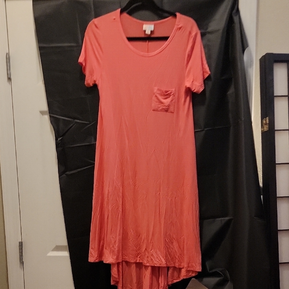 LuLaRoe Orange Pink High Low Sundress